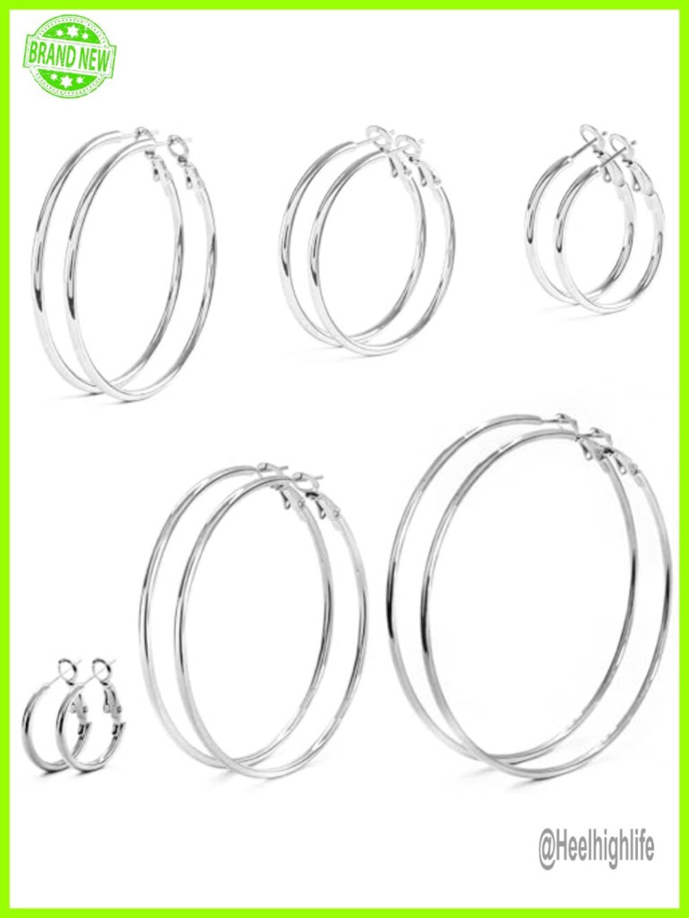 14K Gold Plated 316 Stainless Steel Hoop Earrings Set Hypoallergenic